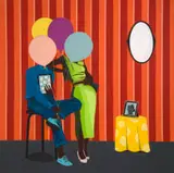 Tafadzwa Masudi, Hupenyu (Life), acrylic paint on canvas