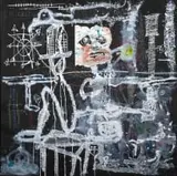 Thierry Oussou, Trace XI, mixed media on paper