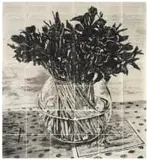 Irises, Royal Observatory, Cape of Good Hope by William Kentridge, 2019, lithographs printed on 42 pages scanned from a 1947 Royal Observatory, Cape of Good Hope log book, mounted on cotton clo, sold Feb 2023