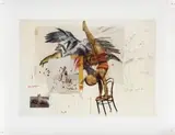 Nermine Hammam, Destroyer of Manifest, hand painted archival pigment print on Hahnemühle Japanese paper