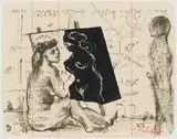 Summer Graffiti by William Kentridge, five colour lithograph, sold Jul 2022