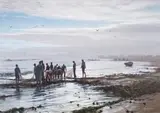 Paddy Starling, Trek Fisherman - Morning Mist Paternoster, oil on canvas