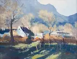 Ruth Squibb, Landscape with Cottages