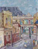 Kenneth Baker, District Six, Cape Town, oil on board