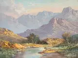 Gabriel de Jongh, Mountain Landscape with Stream
