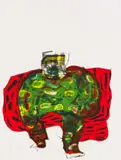 Robert Hodgins, Full Camouflage, colour lithograph