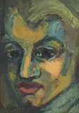 Alexis Preller, Self Portrait, oil on canvas laid down on board