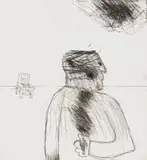 Robert Hodgins, Solitary, etching on paper