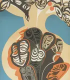 Cecil Skotnes, One World One Community: XXXII Jaycees World Congress, Johannesburg, 13-19 November 1977, colour lithograph on paper laid down on board