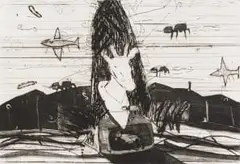 Günther Herbst, Video Game, etching on paper