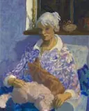 Marjorie Wallace, Self Portrait with Cats