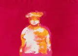 Robert Hodgins, Golden Girl, colour lithograph on paper