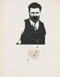 Robert Hodgins, Pretty Boy Floyd (Heart), mixed media and collage on paper