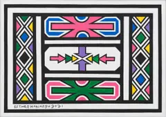 Esther Mahlangu, Untitled, acrylic on canvas