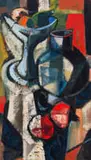 Still Life with Pomegranates by Hennie Niemann jnr, oil on canvas, offered Nov 2022