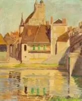 Duncan Grant, Reflection on Water, oil on canvas laid down on board