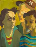 Marjorie Wallace, A Group Portrait of Jan Rabie, Sonnie Krige and an Unknown Sitter