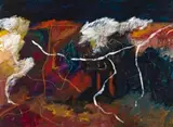 Fred Schimmel, Abstract Composition, mixed media on board