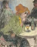 Alexander Rose-Innes, Woman with Red Hair in a Pub