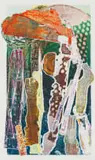 Dumisani Mabaso, Untitled (Patterned Abstract), monotype on paper