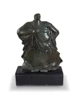 Neil Rodger, Woman Greeting the Dawn, bronze, on a slate base
