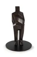 Larissa Matthews, Business Man, bronze, on a metal base