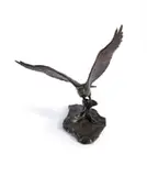 David Tomlinson, Fish Eagle in Flight, bronze with a brown patina