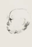 Nelson Makamo, Profile Portrait, pencil on paper