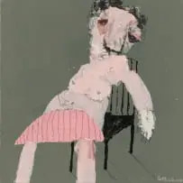 Bastiaan van Stenis, Figure II, mixed media on canvas
