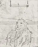 Robert Hodgins, Trapeze, etching on paper