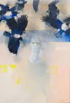 Keith Joubert, Pied Crow, oil on canvas