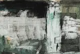 Ronald Mylchreest, Green Abstract, oil on paper