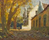 Sydney Carter, A Gabled Cape Dutch Homestead, oil on canvas board