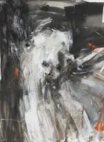 Benon Lutaaya, Step Out, mixed media on paper