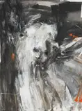 Benon Lutaaya, Step Out, mixed media on paper