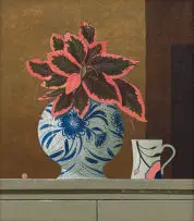 Michael Vincent Murphy, Still Life with Vase of Coleus, acrylic on canvas laid down on board