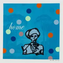Home by Wayne Barker, oil and digital print on canvas, sold Oct 2022