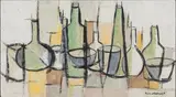 Pieter van der Westhuizen, Still Life with Bottles and Glasses