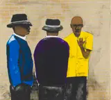 Sam Nhlengethwa, The Who Did it?, colour lithograph