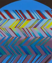 Gail Altschuler, Optical Zigzags, colour screenprint on paper