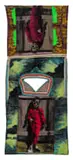 Steven Cohen, I Love My Sunglasses, hand coloured screenprint on fabric with beads