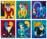 Suit Suite, six by Norman Catherine, giclée print on paper, sold Oct 2022