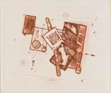 Dirk Meerkotter, Struktuur VI, colour etching on paper