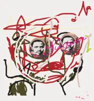 Wayne Barker, Super Steve Biko, gicleé print on paper