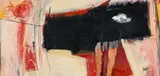 Terri Broll, Pink and Black Abstraction, acrylic on paper