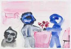 Banele Khoza, Dinner Date with Bae, monotype on paper