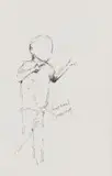 Figure Study of a Boy by Nelson Makamo, pen on paper, sold Oct 2022