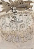Stephen Allwright, Statesman 3: Display, pen and ink on paper