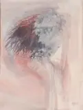 Hermine Spies Coleman, Pink & Grey Abstract, watercolour on paper
