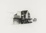 Jaco van der Heever, Vyfster 1, mixed media with charcoal on paper